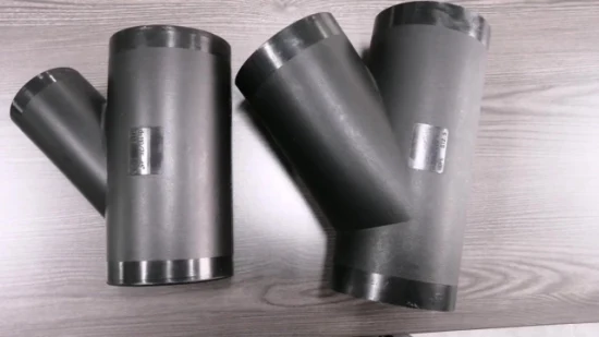 Schwarzes PE-HDPE-Fitting, Y-Typ, seitliches 3-Wege-T-Stück